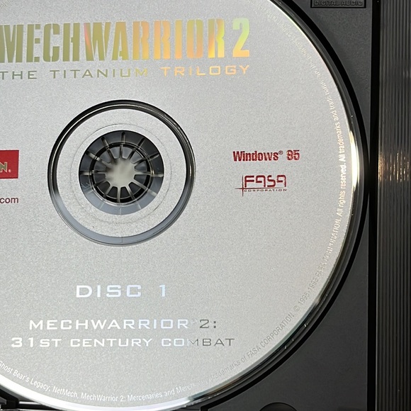 RARE MECHWARRIOR 2 The Titanium Trilogy Activision PC Games (3 Disks) - Picture 4 of 6